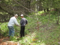 Will & Marv fencing in the mountains