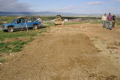 surveying the footings